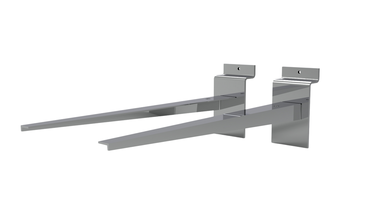 Rak konsol för Slatwall-300mm-krom