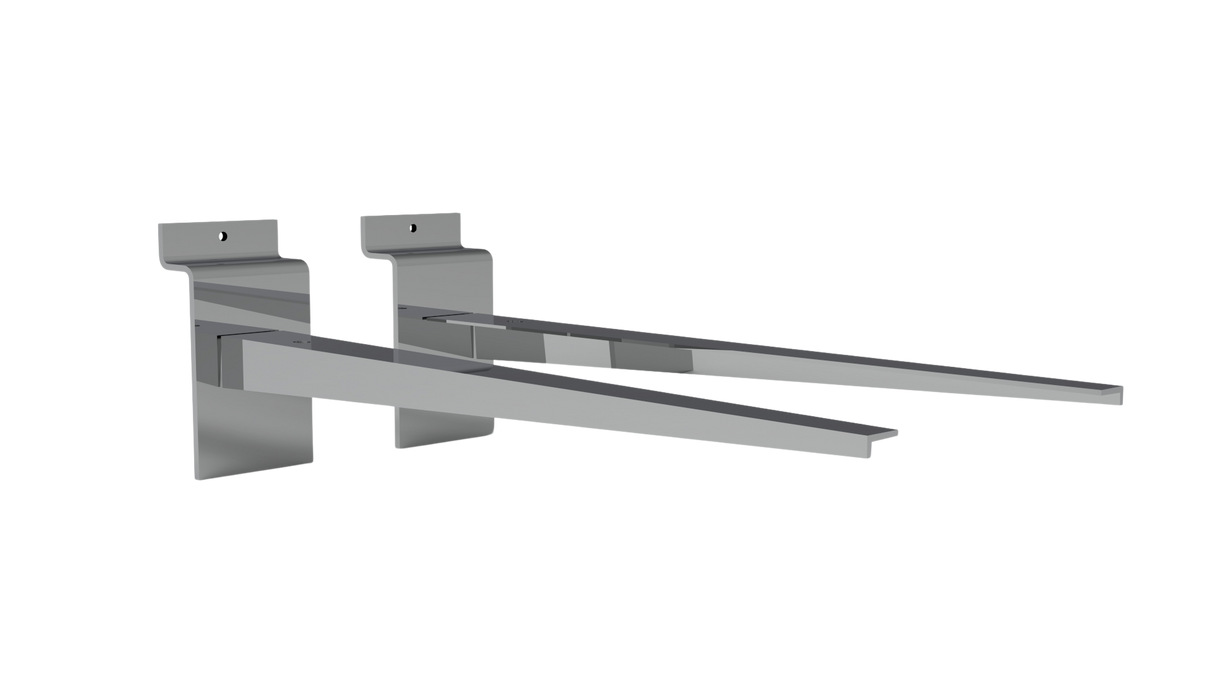 Rak konsol för Slatwall-300mm-krom