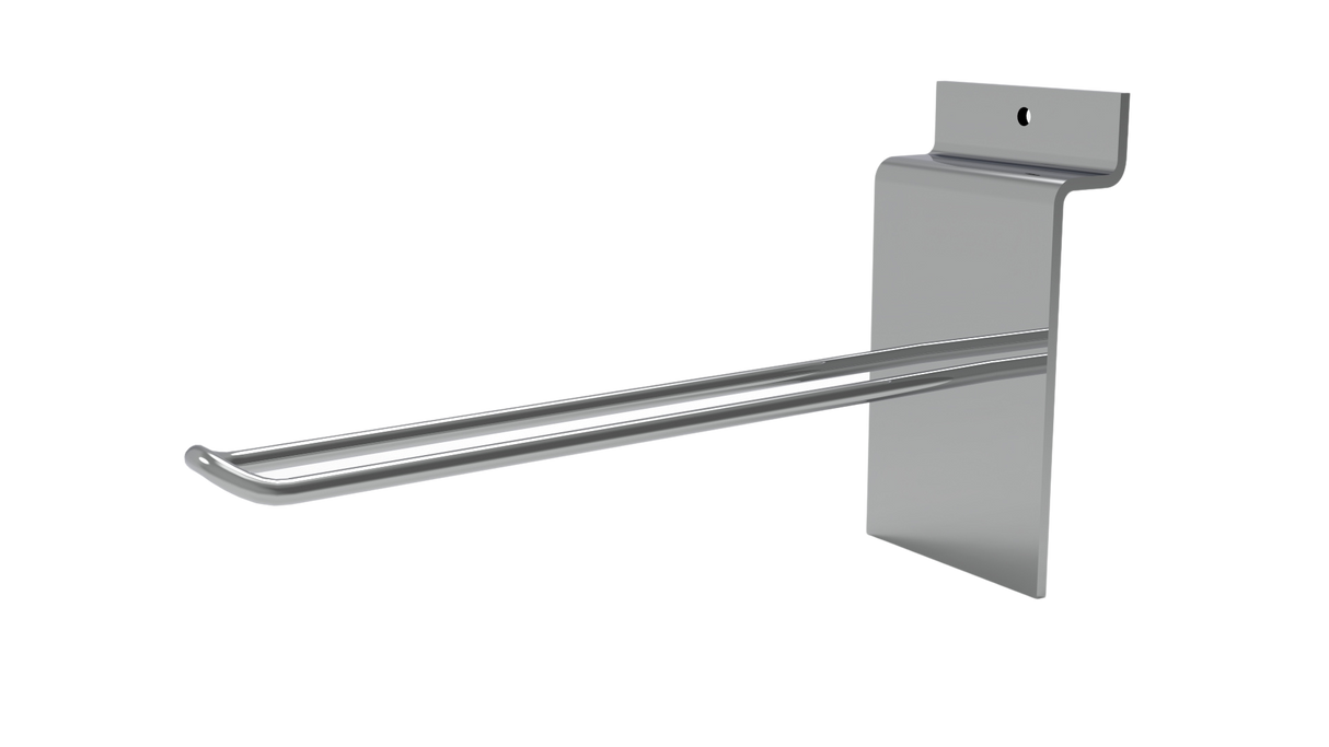 Euro dubbelkrok för Spårpanel-100mm-Krom