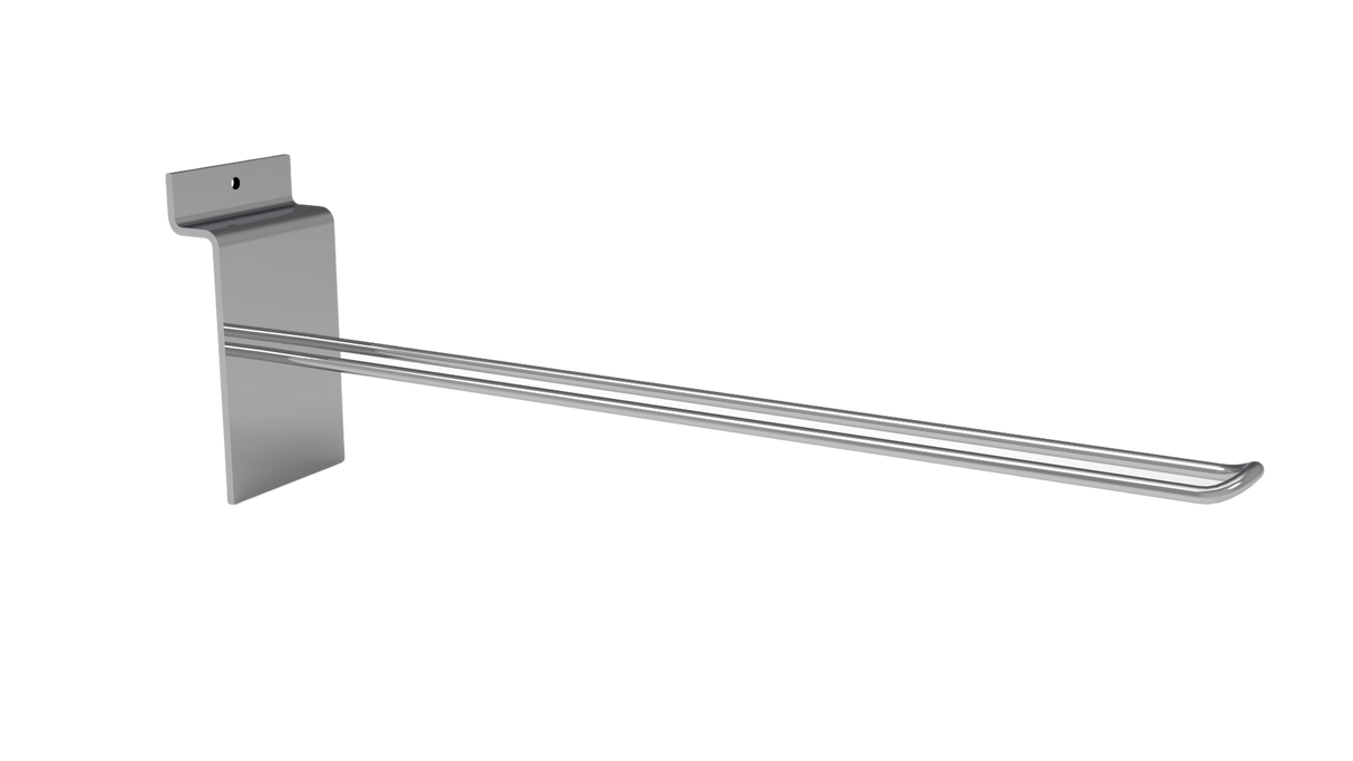 Euro dubbelkrok för Spårpanel-300mm-Krom