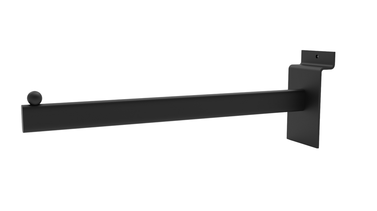 Främre arm för slatwall-panel-300mm-Svart
