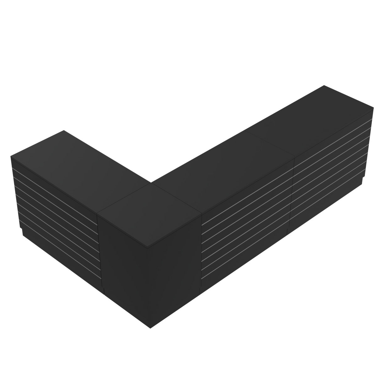 Butiksdisk L, Svart/Svart.