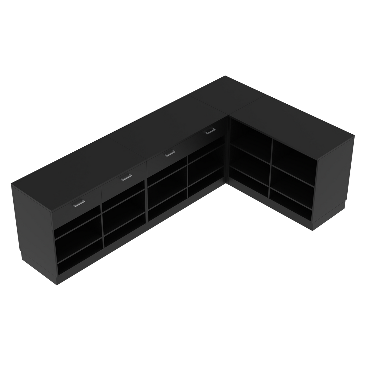 Butiksdisk L, Svart/Svart.