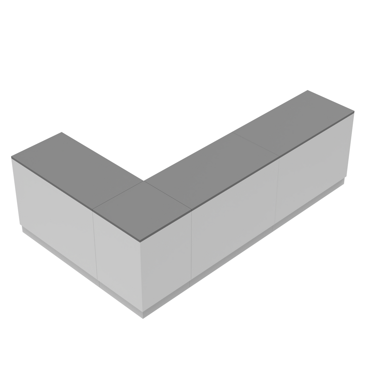 Butiksdisk L, Vit/Grå.