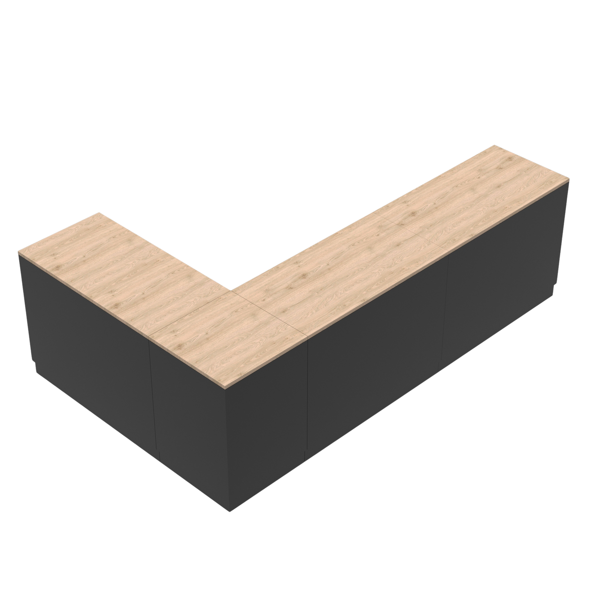 Butiksdisk L, Svart/Ek, (300x180)