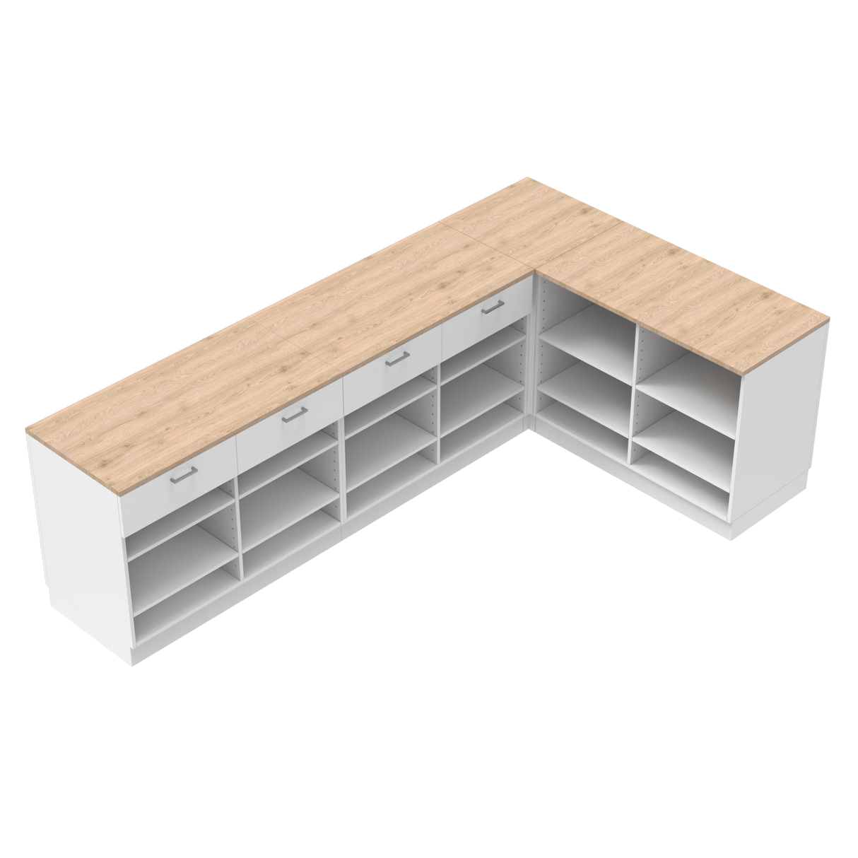 Butiksdisk L, Vit/Ek, (300x180)