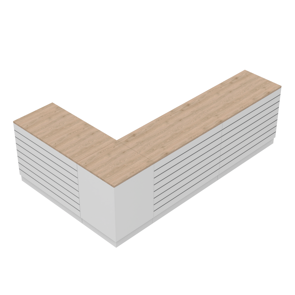 Butiksdisk L, Vit/Ek, (300x180)