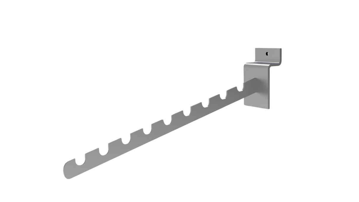 Notched arm för slatwalls-350mm-Krom