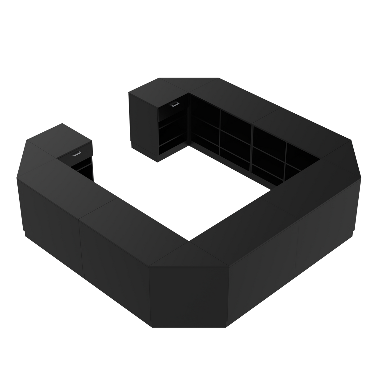 Butiksdisk O, Svart/Svart