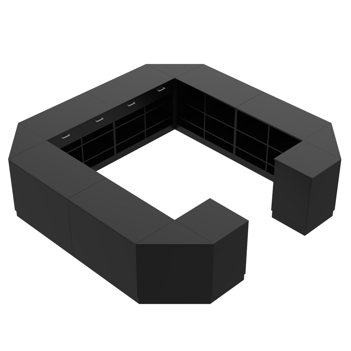 Butiksdisk O, Svart/Svart