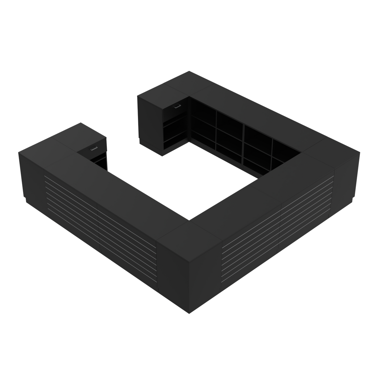 Butiksdisk H, Svart/Svart, (360x360)