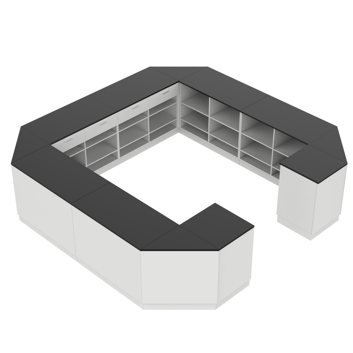 Butiksdisk O, Vit/Svart