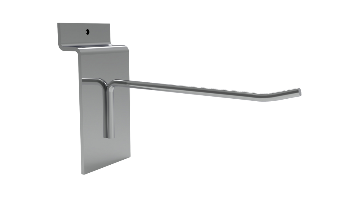 Enkel krokar -100mm-krom/ 100-pack