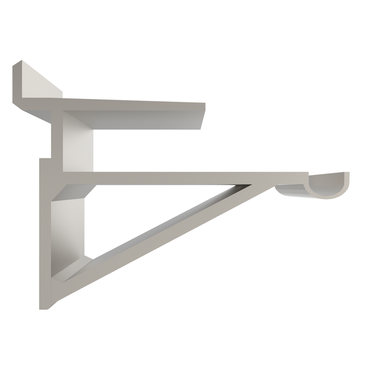 Plankdrager kleurloos aluminium