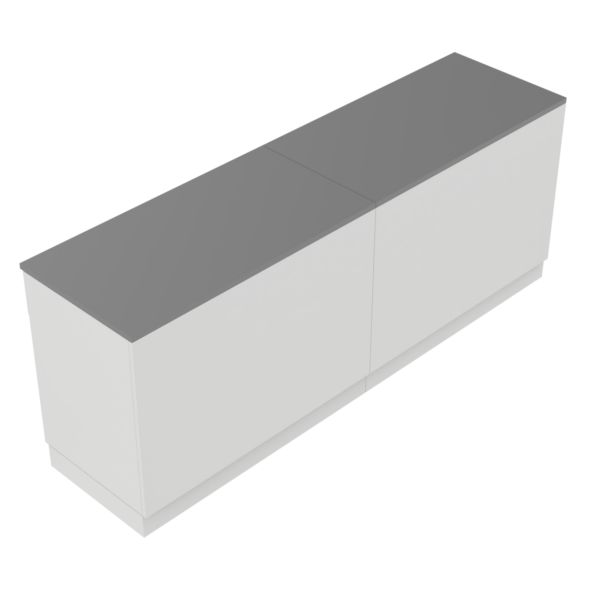 Verkaufstheken I, Weiß/Grau