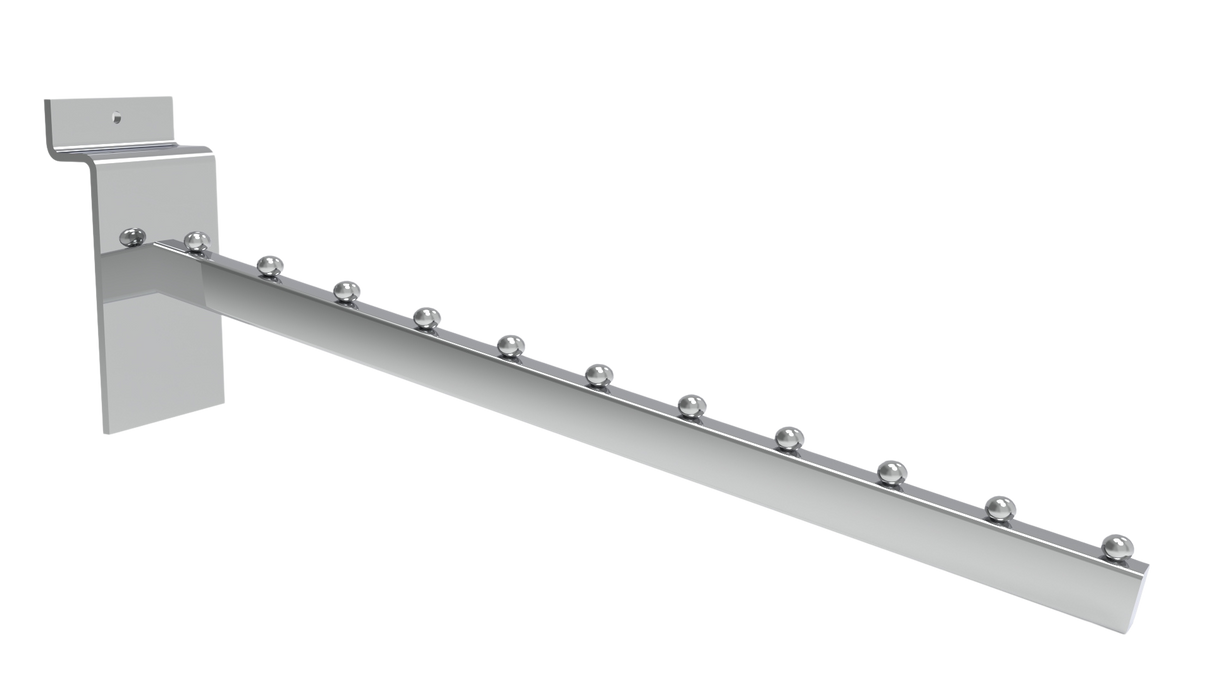 Lutande arm med 11 bollar för Slatwalls-400mm-Krom