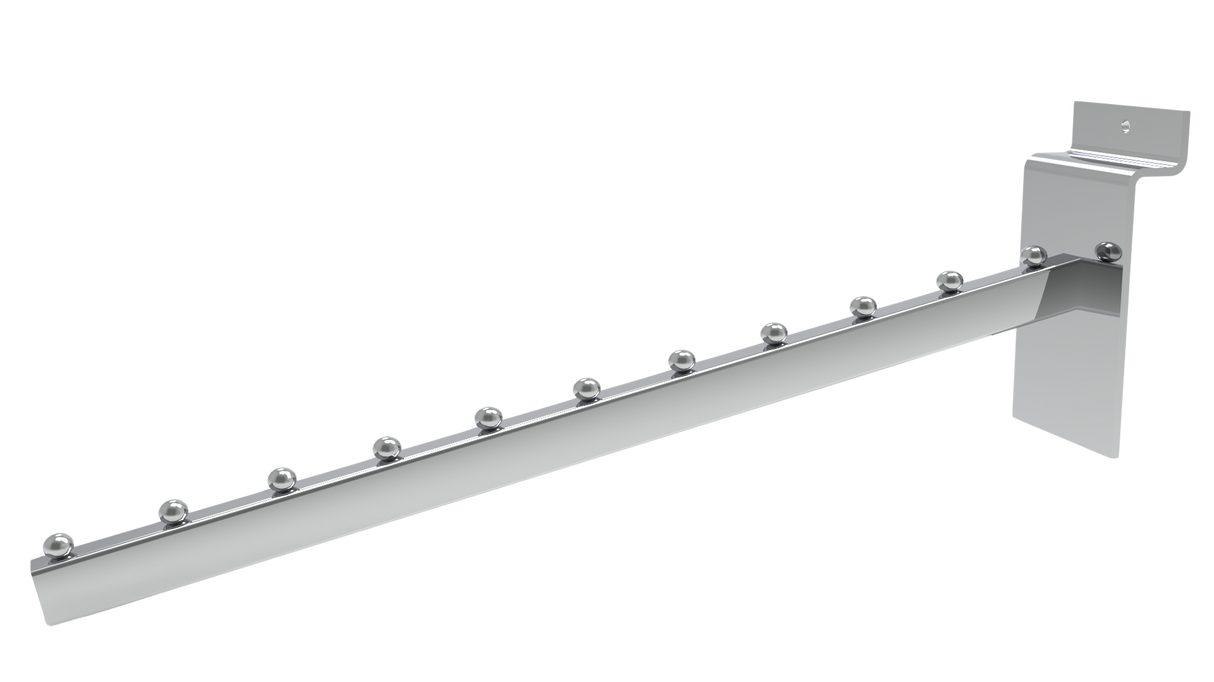 Lutande arm med 11 bollar för Slatwalls-400mm-Krom