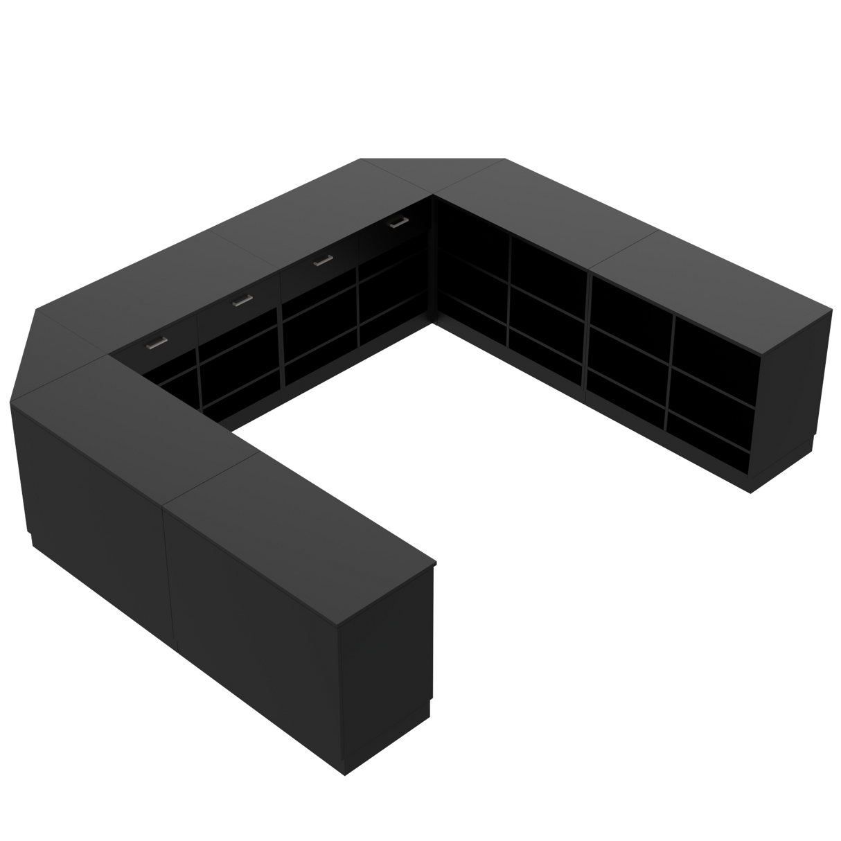 Butiksdisk U, svart/svart,