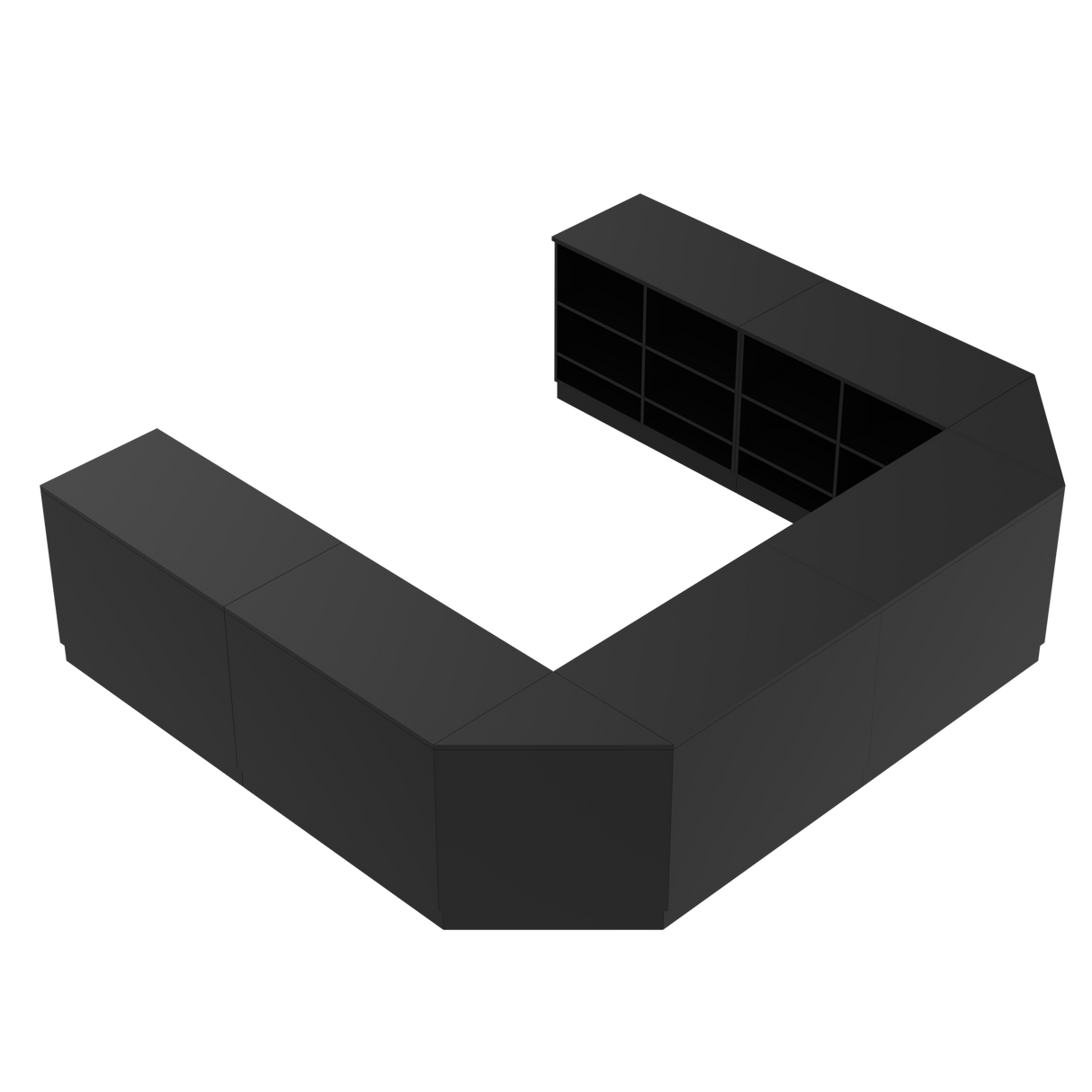 Butiksdisk U, svart/svart,