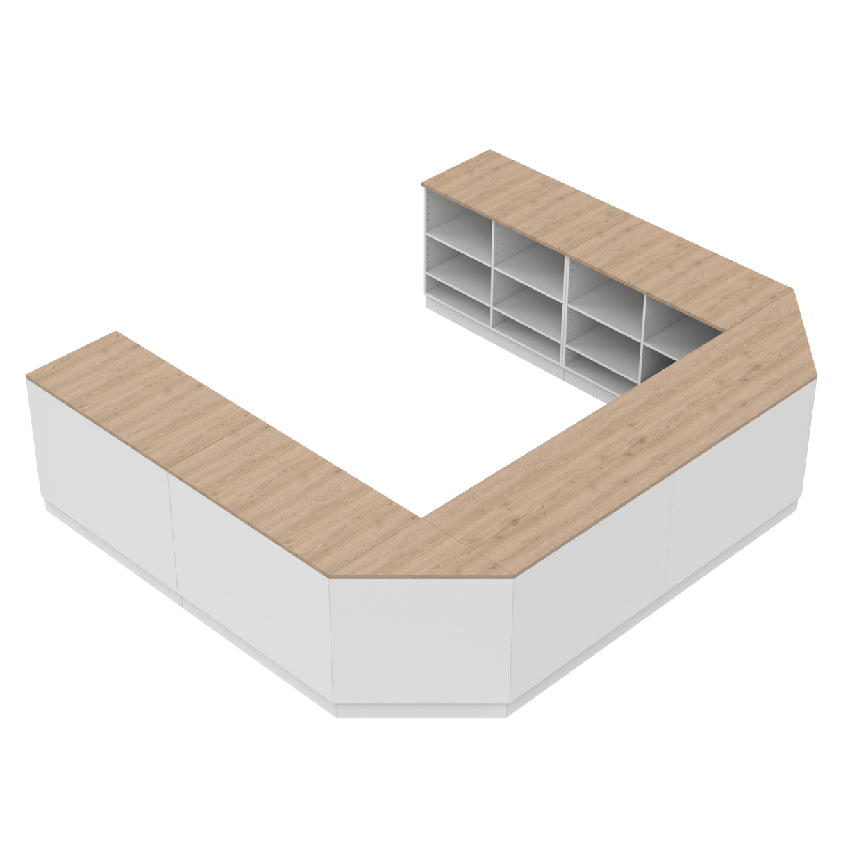 Butiksdisk U, Vit/Ek,