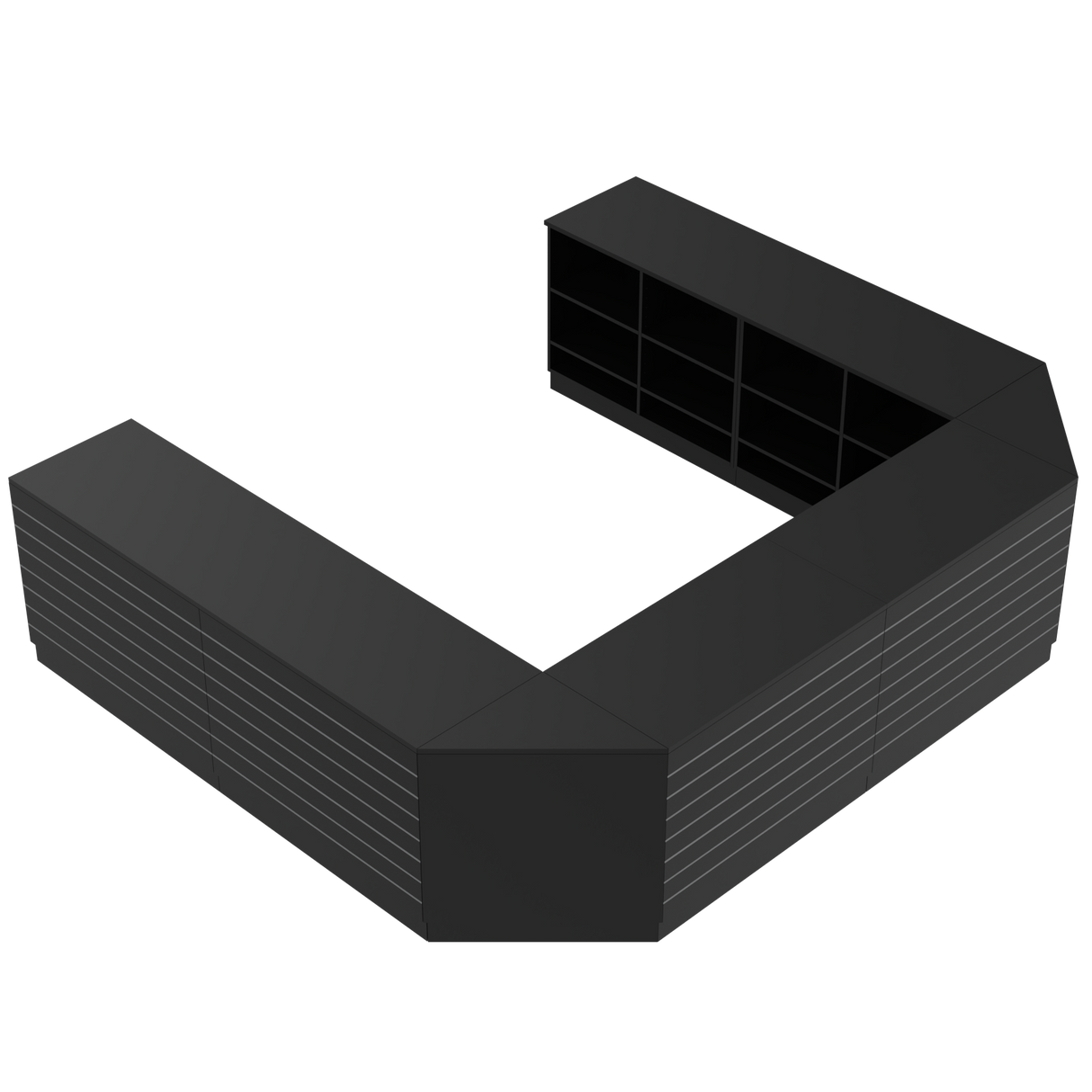 Butiksdisk U, svart/svart,