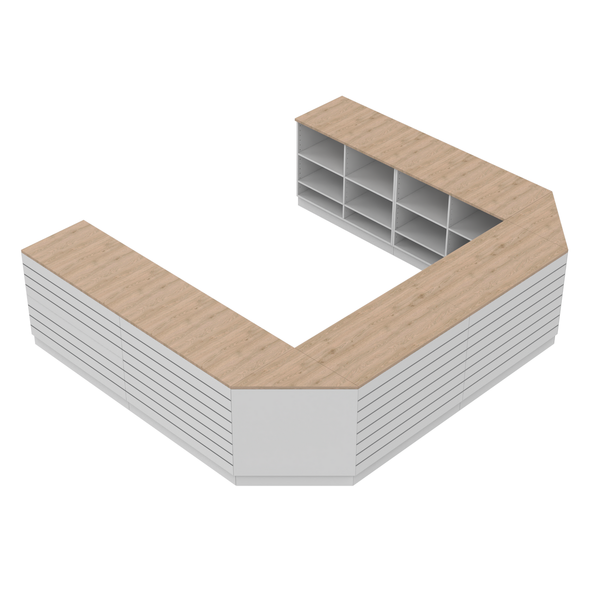 Butiksdisk U, Vit/Ek,