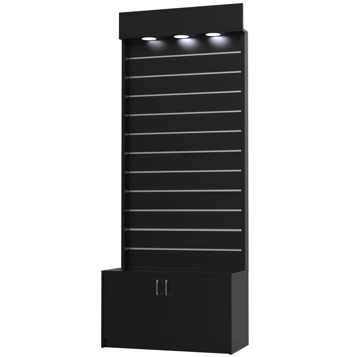 Väggställ inkl LED Belysning Svart