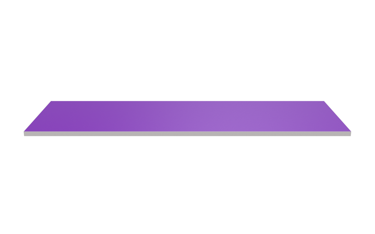 Medinė lentyna 1200x400 violetinė