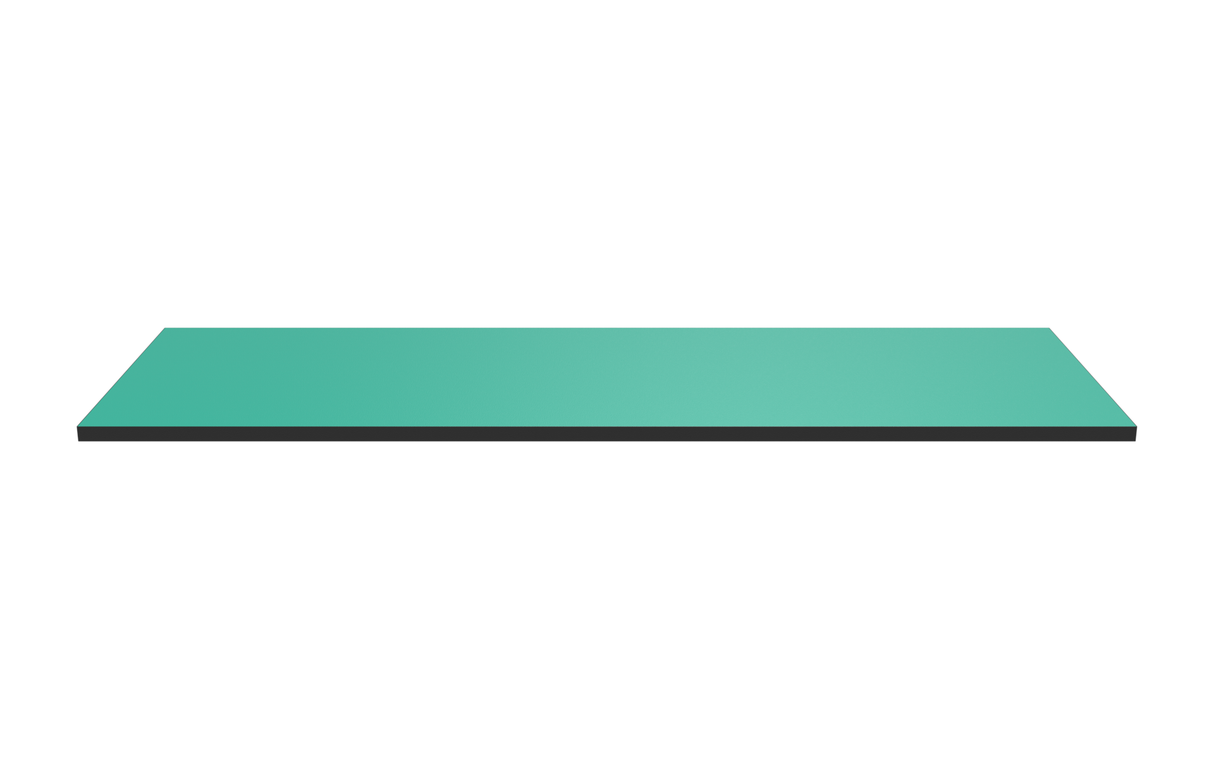 Trähylla 1200x400 Teal