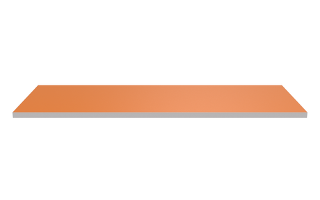 Trehylle 900x300 Oransje