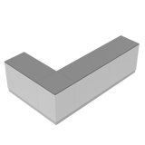 Butiksdisk L, Vit/Grå.