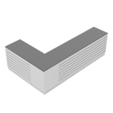 Butiksdisk L, Vit/Grå.