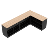 Butiksdisk L, Svart/Ek, (300x180)