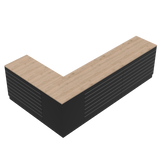 Butiksdisk L, Svart/Ek, (300x180)