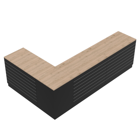 Butiksdisk L, Svart/Ek, (300x180)