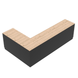 Butiksdisk L, Svart/Ek, (300x180)