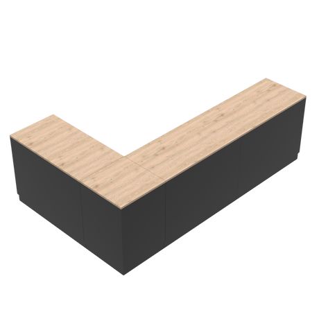 Butiksdisk L, Svart/Ek, (300x180)