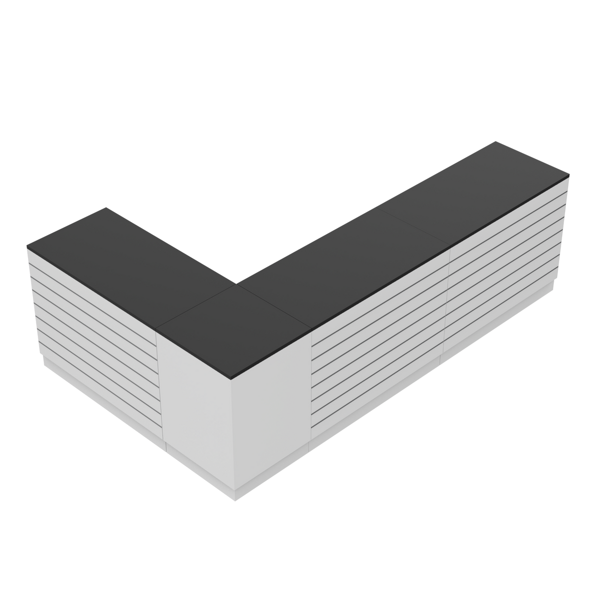 Butiksdisk L, Vit/Svart,  (300x180)