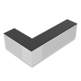 Butiksdisk L, Vit/Svart,  (300x180)