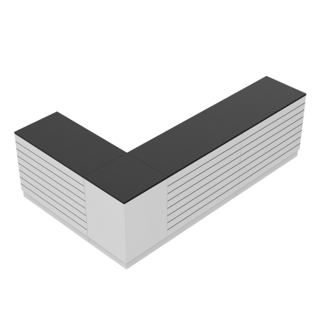 Butiksdisk L, Vit/Svart,  (300x180)