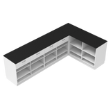 Butiksdisk L, Vit/Svart,  (300x180)