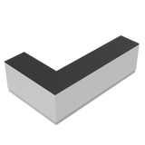 Butiksdisk L, Vit/Svart,  (300x180)