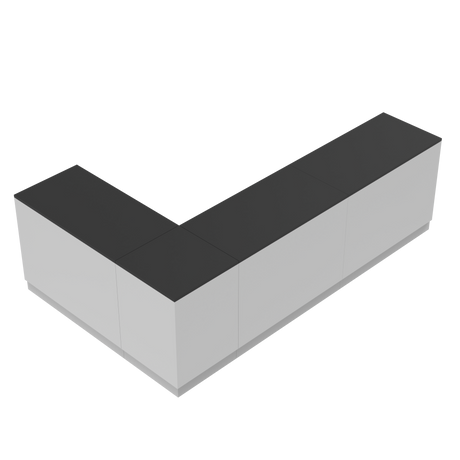 Butiksdisk L, Vit/Svart,  (300x180)