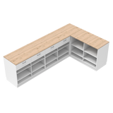 Butiksdisk L, Vit/Ek, (300x180)