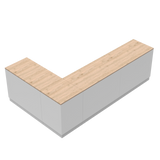 Butiksdisk L, Vit/Ek, (300x180)