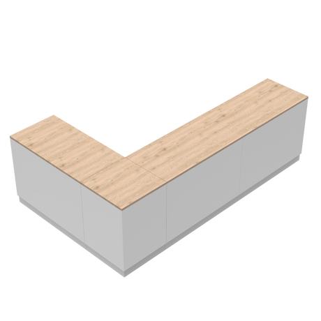 Butiksdisk L, Vit/Ek, (300x180)