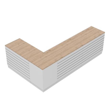 Butiksdisk L, Vit/Ek, (300x180)