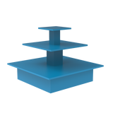 Piramīdas galds gaiši zils