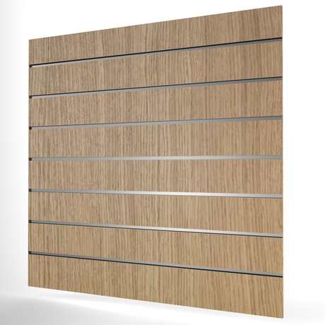 Oak Slatwall Panel (1200mm x 1200mm) 4ft x 4ft