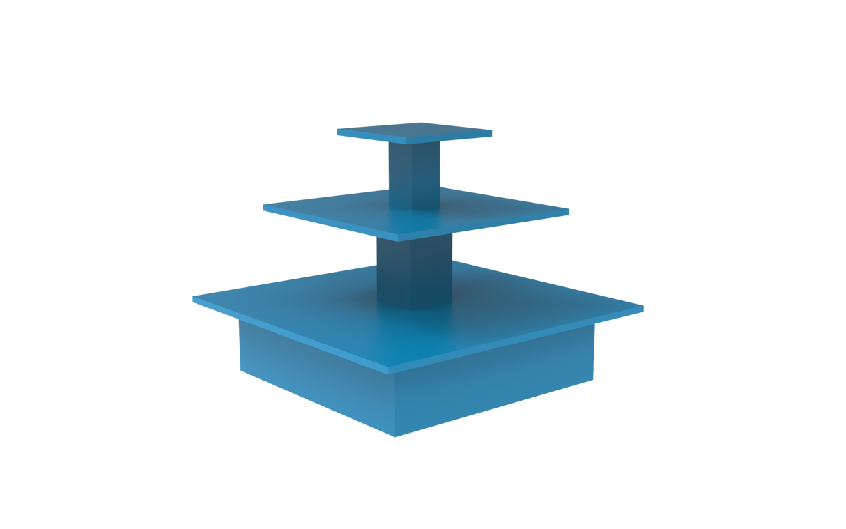 Pyramidbord Ljusblå